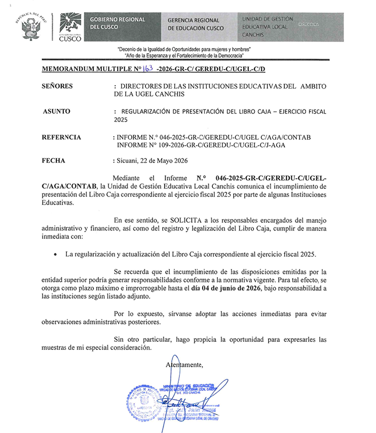 REGULARIZACIÓN DE PRESENTACIÓN DEL LIBRO CAJA - EJERCICIO FISCAL 2025