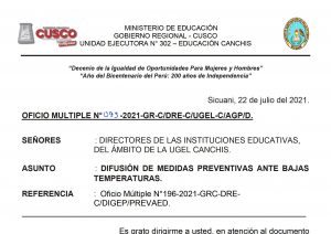 Read more about the article DIFUSIÓN DE MEDIDAS PREVENTIVAS ANTE BAJAS TEMPERATURAS.