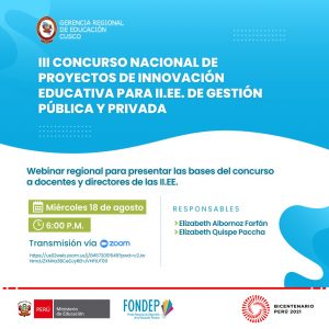 Read more about the article III CONCURSO NACIONAL DE INNOVACIONES EDUCATIVAS.