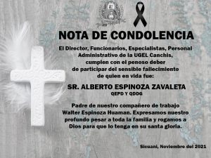 Read more about the article NOTA DE CONDOLENCIA