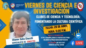 Read more about the article VIERNES DE CIENCIA E INVESTIGACIÓN