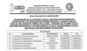 Read more about the article PROCESO DE REASIGNACION DOCENTE POR LAS CAUSALES DE INTERES PERSONAL Y UNIDAD FAMILIAR PARA EL AÑO 2022