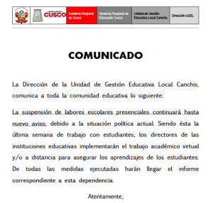 Read more about the article COMUNICADO