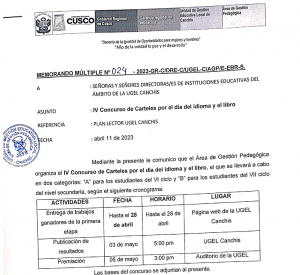 Read more about the article IV Concurso de Carteles por el día del idioma y el libro