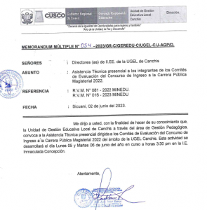 Read more about the article Evaluación del Concurso de Ingreso a la Carrera Pública Magisterial 2022.