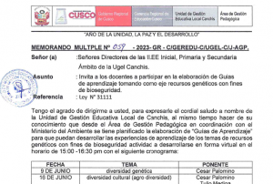 Read more about the article Invita a los docentes a participar en la elaboración de Guias de aprendizaje tomando como eje recursos genéticos con fines de bioseguridad.