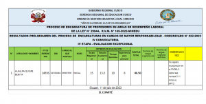 Read more about the article PROCESO DE ENCARGATURA DE PROFESORES EN AREAS DE DESEMPEÑO LABORALDE LA LEY N° 29944, R.V.M. N° 165-2022-MINEDU